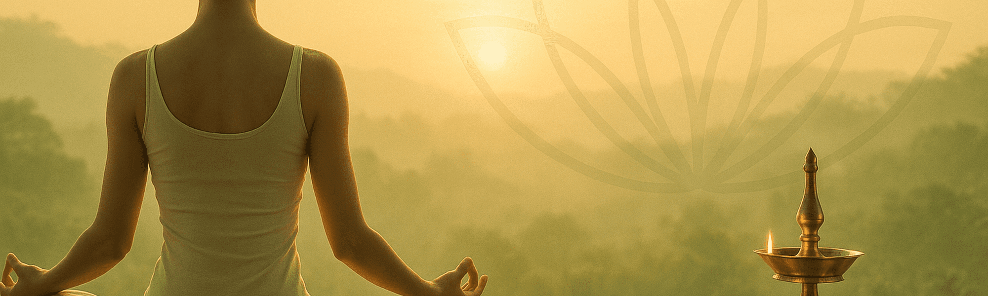 Meditation setting supporting Anahata chakra heart chakra balance